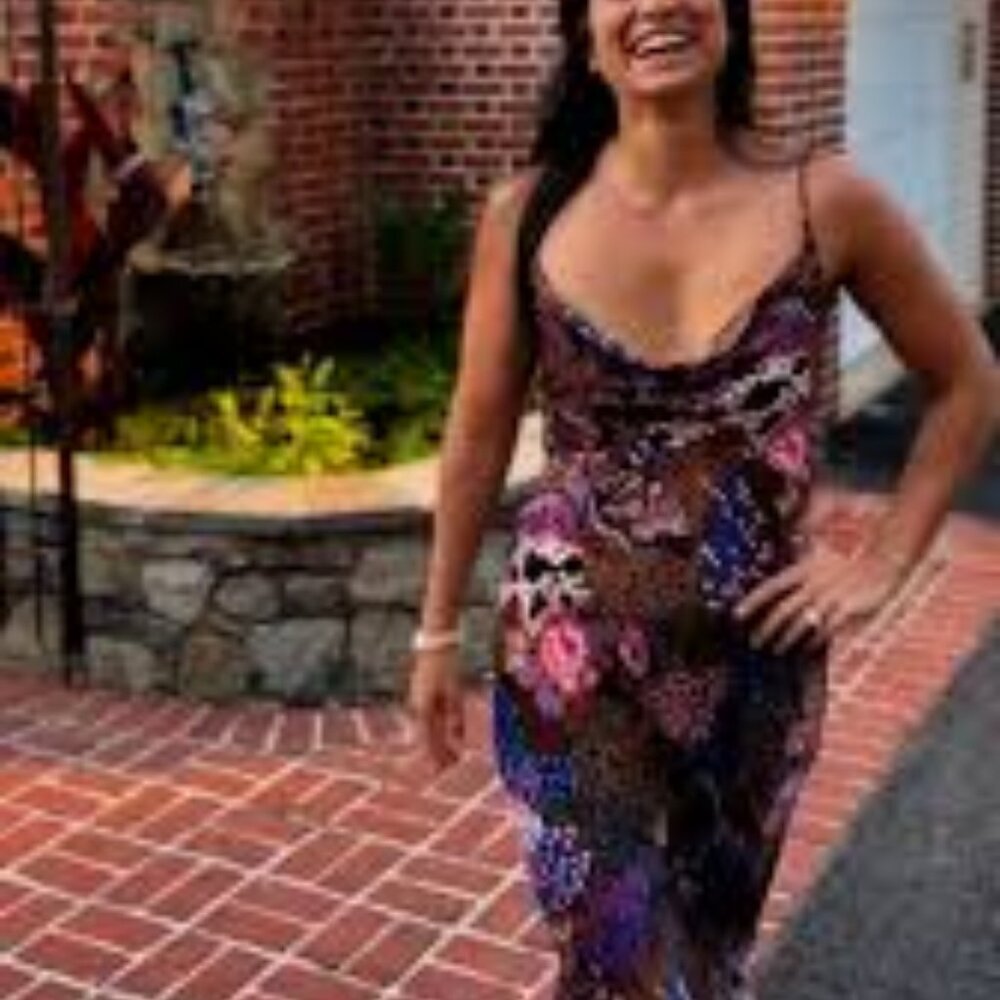Anthropologie Elyse Luxe Bias Cut Slip Dress Multi Floral Silky ✨ 💃🏻 Medium - Picture 4 of 10
